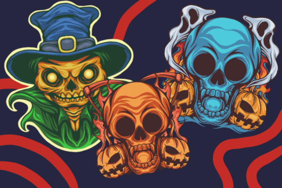 Download Halloween Party Illustration Skull Head - Illustration Collection