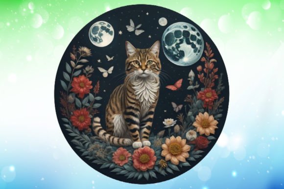 Download Celestial Cat Illustrations - Illustration Collection