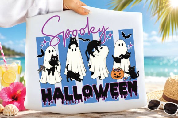 Download Spooky Halloween Ghost and Black Cat PNG - Premium Bundle