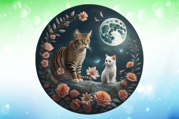 Download Celestial Cat Illustrations - Illustration Collection