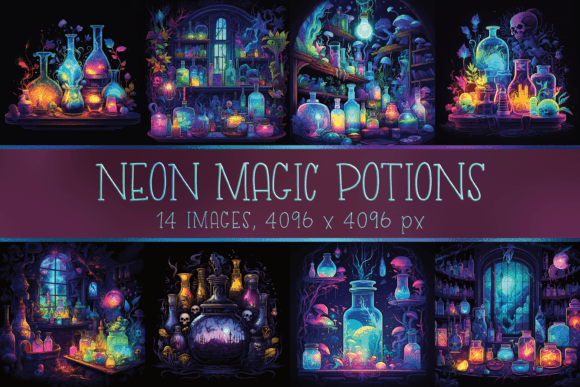 Download Neon Magic Potion Halloween Images - Halloween images Collection