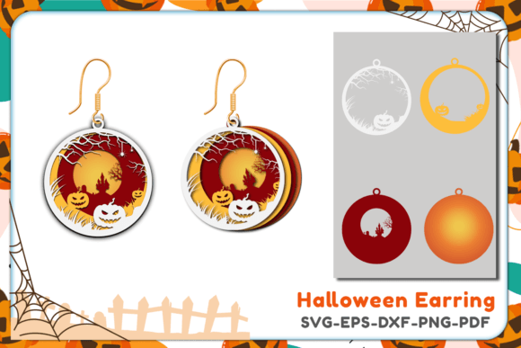 Download Layered Halloween Earring Svg,Halloween - Halloween earring Collection