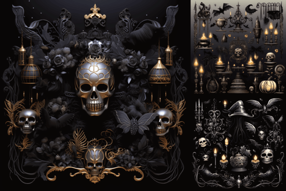 Download Luxurious Black Gold Halloween Images - Halloween images Collection