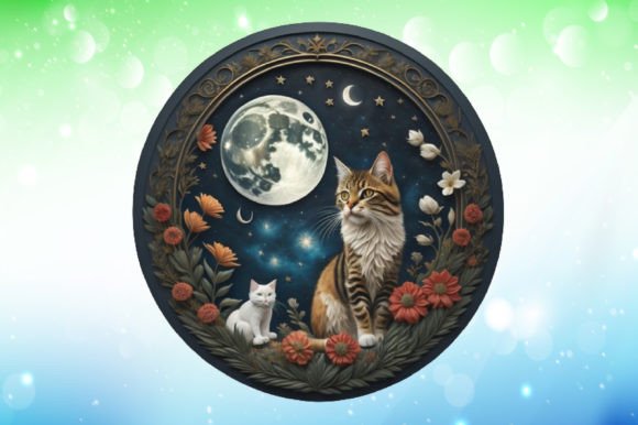 Download Celestial Cat Illustrations - Illustration Collection