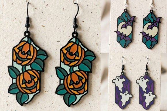 Download Halloween Earring SVG Bundle - Halloween earring Collection