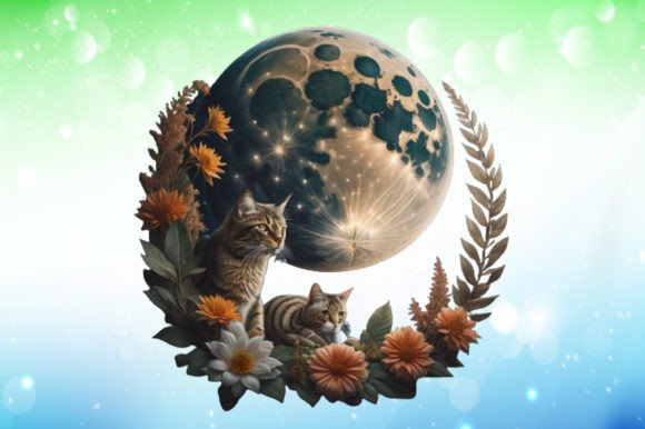 Download Celestial Cat Illustrations - Illustration Collection