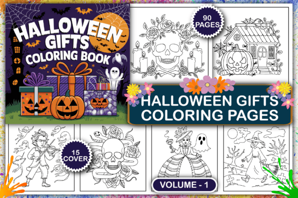 Download Halloween Gifts Coloring Pages V-1 - Premium Resources