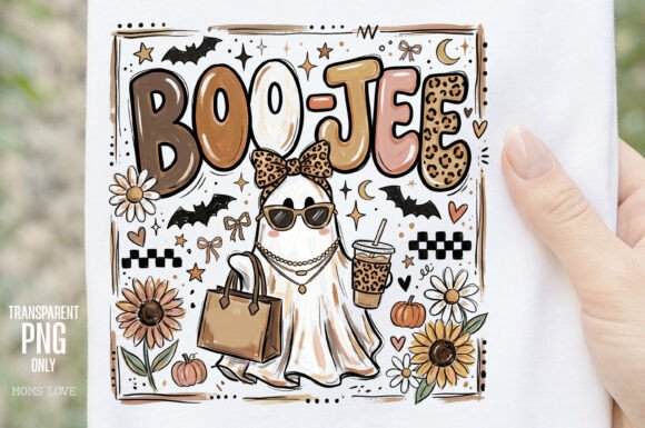 Download Boo Jee Trendy Ghost Halloween PNG - Premium Bundle